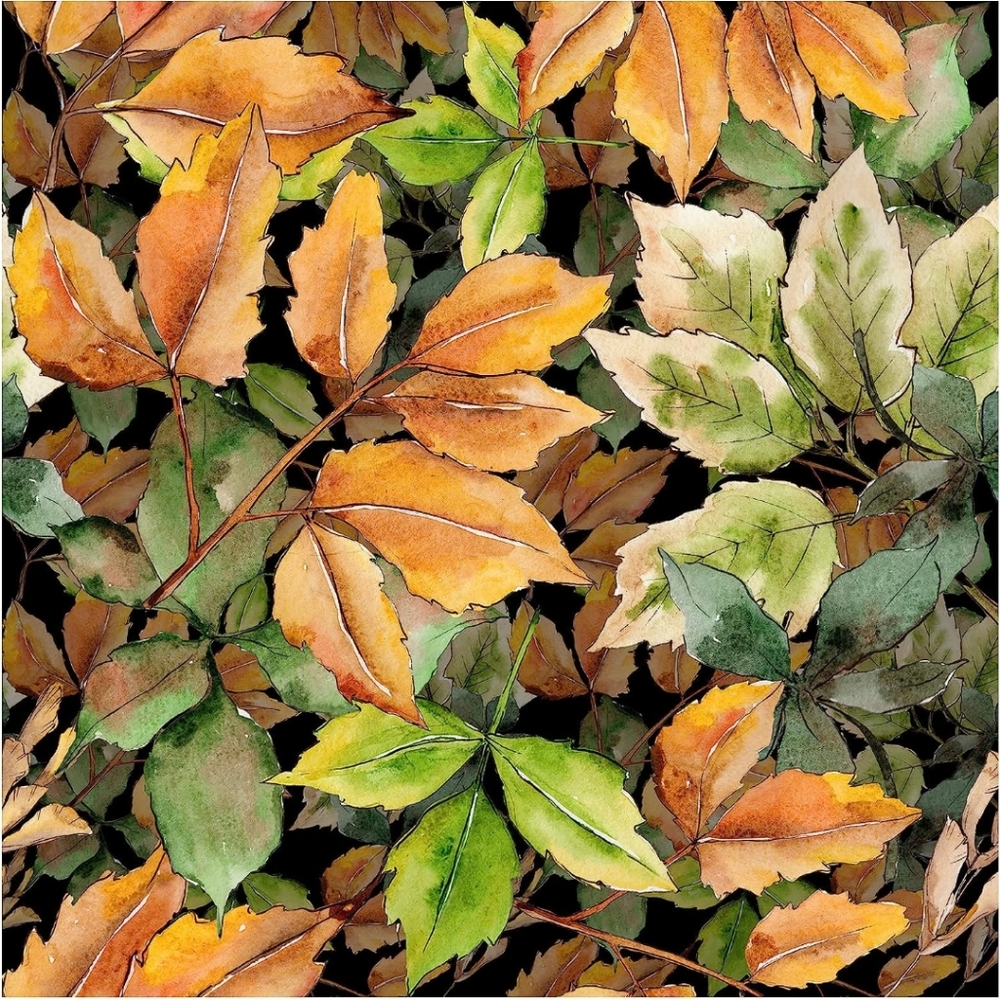 HaokHome 93145 Fall Decor Peel and Stick Wallpaper Maple Leaf Red/Brown Removabl